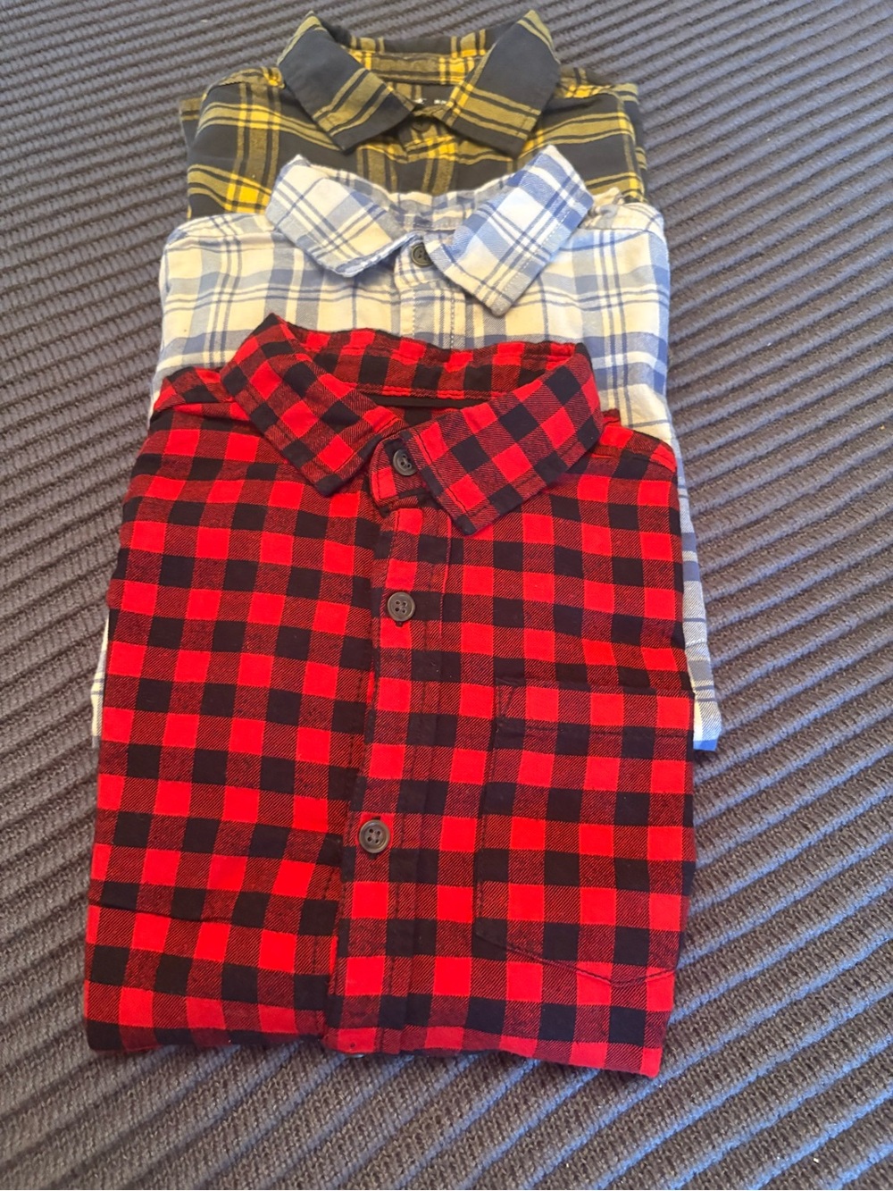 Cat & Jack Red, Black, Yellow & Blue Plaid Button-Down Shirt Set for Kids